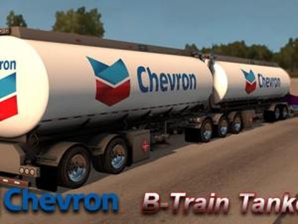 Скины компании Chevron для B-Train Tankersv1.0 для American Truck Simulator (v1.6.x, - 1.38.x)