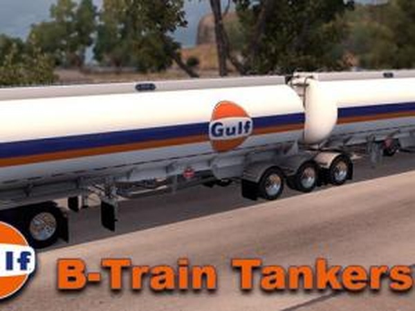 Скины компании Gulf для B-Train Tankersверсия 1.0 для American Truck Simulator (v1.6.x, - 1.38.x)