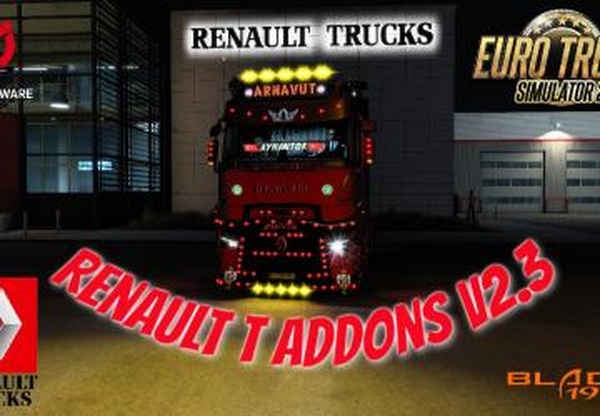 Renault T Addonsверсия 2.4 для Euro Truck Simulator 2 (v1.44.x, - 1.46.x)