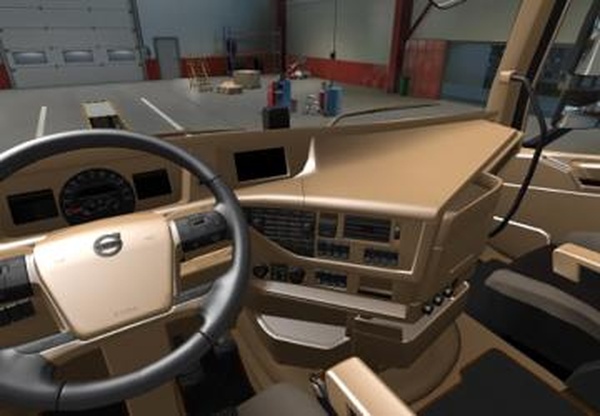 Brown interior Volvo FH16 2012версия 1.0 для Euro Truck Simulator 2 (v1.45.x, 1.46.x)