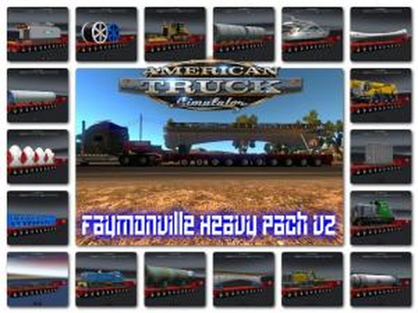 Прицепы Faymonville Heavy Packверсия 2.0 для American Truck Simulator (v1.6.x, - 1.30.x)