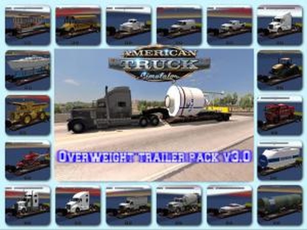Overweight Trailersверсия 3.0 для American Truck Simulator (v1.6.x, - 1.30.x)