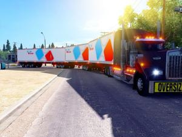 Прицеп Reefer Triple-trailers Vawdreyверсия 4.0 для American Truck Simulator (v1.6.x, - 1.30.x)