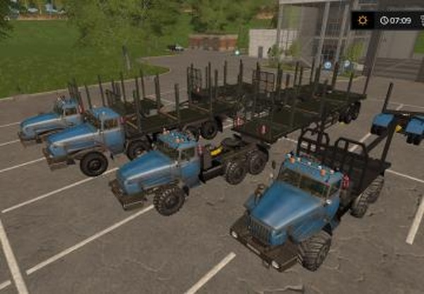 Урал-4320 Пак - Лесовоз с прицепамиверсия 1.2 для Farming Simulator 2017 (v1.5.x)