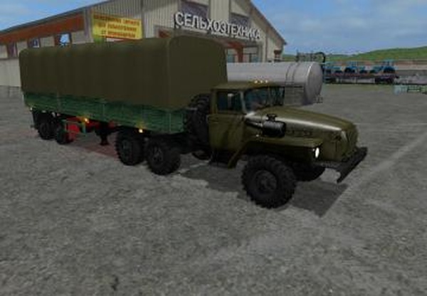 Урал тягач и полуприцепыверсия 1.0.0.0 для Farming Simulator 2017 (v1.5.x)