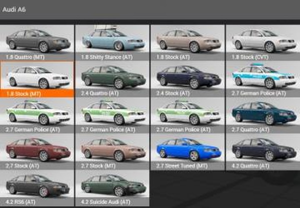 Audi A6 C5версия 1.0 для BeamNG.drive (v0.24)