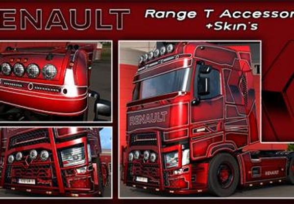 Renault Range T Accessoire’s + Skin’sверсия 31.10.22 для Euro Truck Simulator 2 (v1.45.x, 1.46.x)