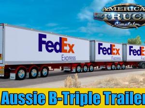 Прицеп Aussie B-Tripleверсия 1.0 для American Truck Simulator (v1.6.x, - 1.30.x)