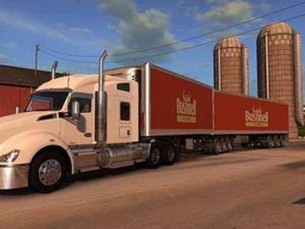 Двойной прицеп «Double Trailer»версия 3.1 для American Truck Simulator (v1.6.x, - 1.31.x)