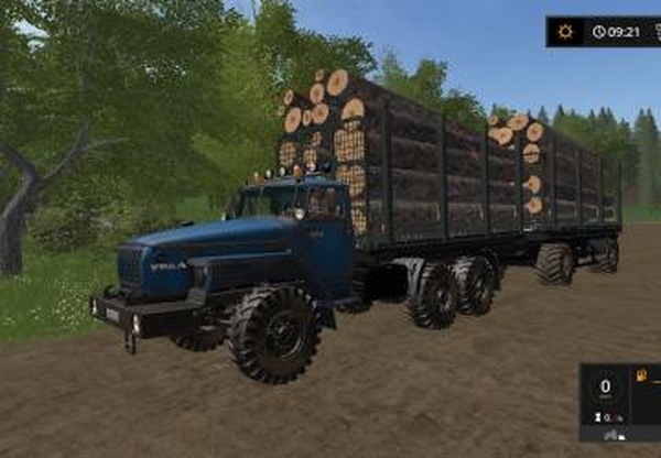 Урал-4320 Лесовоз Пакверсия 1.1 для Farming Simulator 2017 (v1.5.3.x)