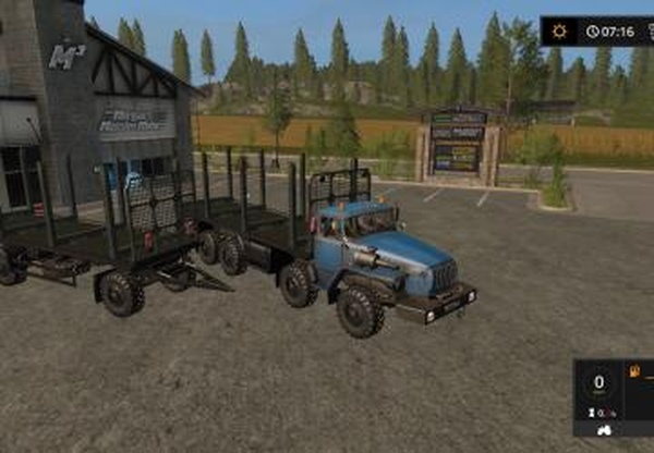 Урал-6614 Лесовоз 8x8версия 1.1 для Farming Simulator 2017 (v1.5.3.x)