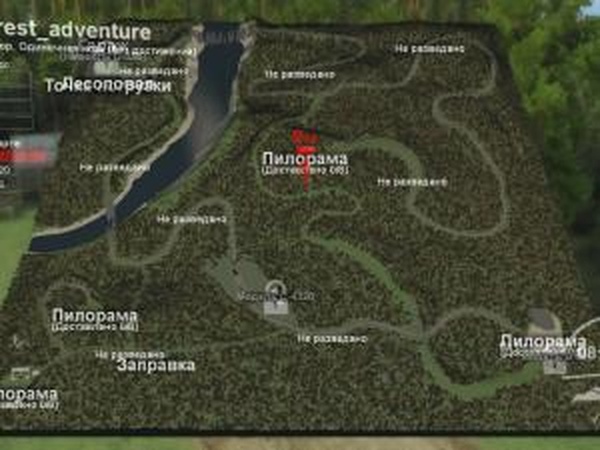 Карта «Лесное приключение»версия 1.1 для SpinTires (v03.03.16)