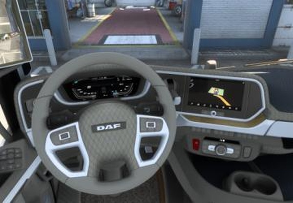 Бежевый интерьер для DAF 2021версия 1.0 для Euro Truck Simulator 2 (v1.45.x)