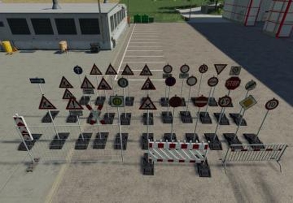 German Road Signsверсия 1.2.0.0 для Farming Simulator 2019 (v1.7.x)