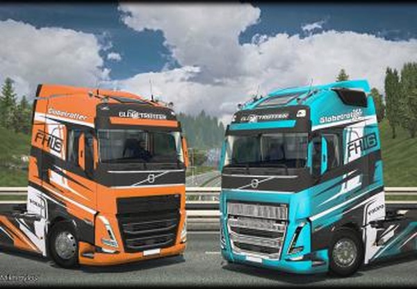 Скинпак «FH13 FH16 многоцветный» для Volvo FH5v1.0 для Euro Truck Simulator 2 (v1.45)