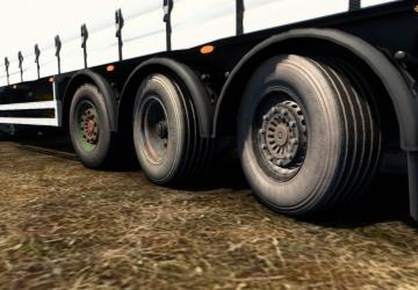 Пак грязных шин и дисков для грузовиков и прицеповv1.03 для Euro Truck Simulator 2 (v1.45.x)