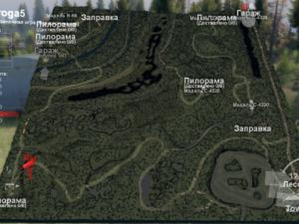 Карта «Обрывистая: Подъём на равнины»версия 1.0 для SpinTires (v03.03.16)