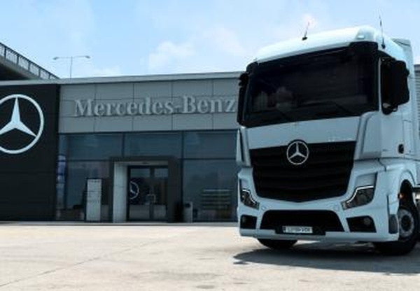 Светодиодные фары для Actros MP4версия 1.0.1 для Euro Truck Simulator 2 (v1.45)