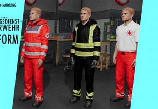Fire brigade + rescue service uniformверсия 1.1.0.0 для Farming Simulator 2022