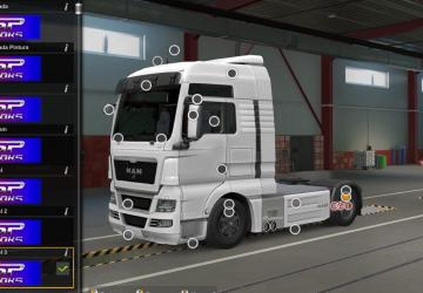 Pack of wheels and accessories for trucksv1.0 для Euro Truck Simulator 2 (v1.45.x)