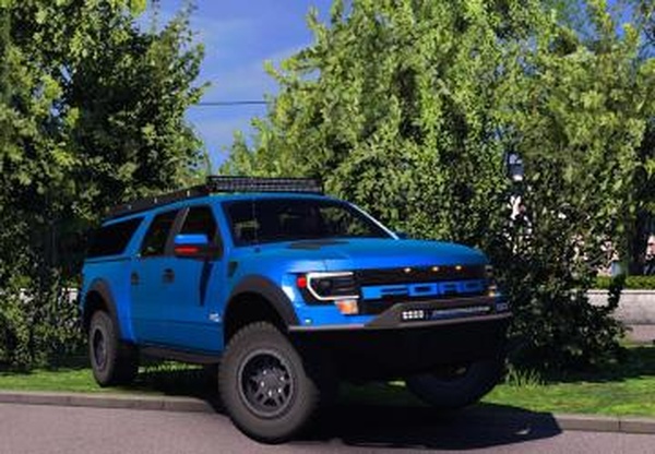 Ford F-150 SVT Raptor + Mini Trailerверсия 20.08.22 для Euro Truck Simulator 2 (v1.45.x)