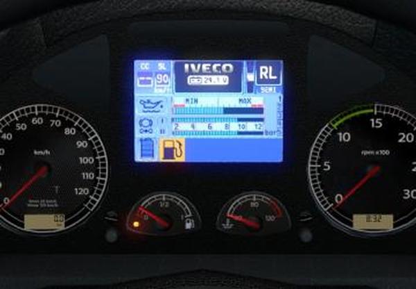 Realistic Dashboard Computer  Iveco Stralisv1.2 для Euro Truck Simulator 2 (v1.45.x)