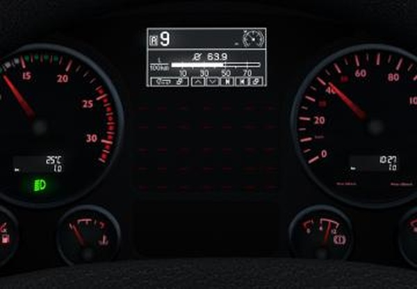 MAN TGX Realistic Dashboard Computerверсия 1.2 для Euro Truck Simulator 2 (v1.45.x)