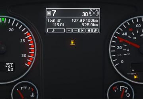 Realistic Dashboard Computer для MAN TGX Euro 6v1.4 для Euro Truck Simulator 2 (v1.45.x)