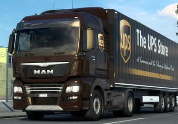 Скин пак United Parcel Serviceверсия 1.1 для Euro Truck Simulator 2 (v1.39.x-1.45.x)