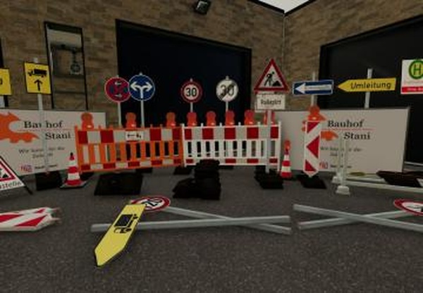 Construction site signs packверсия 1.1.0.0 для Farming Simulator 2022