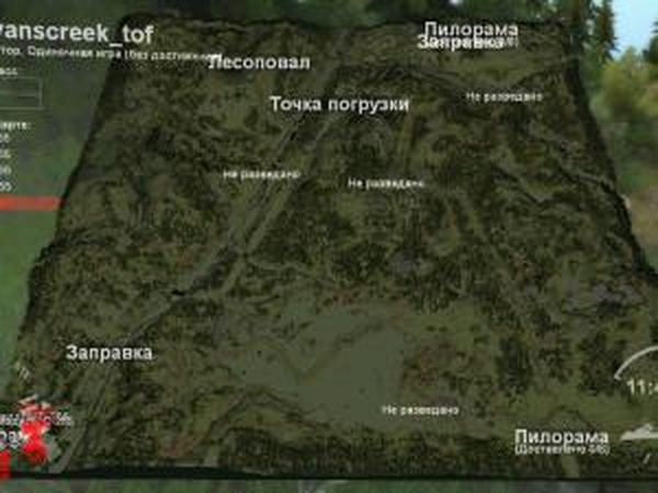 Карта «Evans Creek» Transportation of forestv1.1 для SpinTires (v03.03.16)