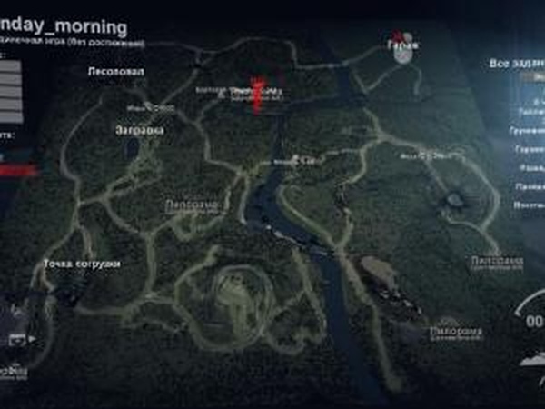 Карта «Утро Понедельника»версия 0.1 для SpinTires (v03.03.16)