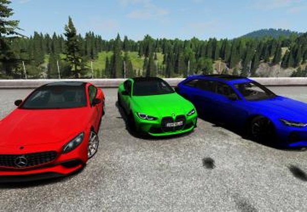 Пак Mercedes Audi BMWверсия 1.0 для BeamNG.drive (v0.23)