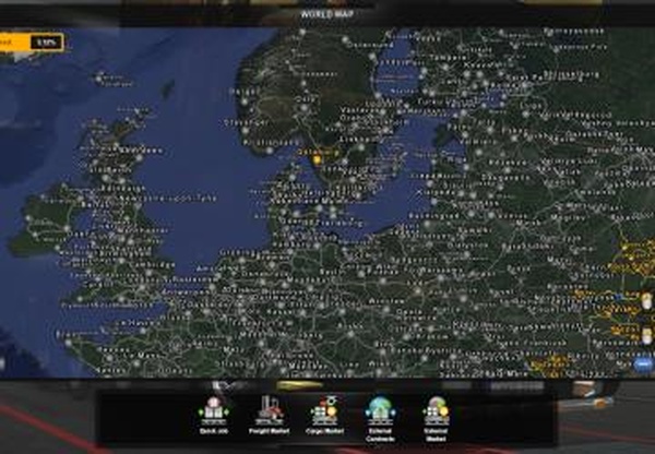 Цветная спутниковая подложкаверсия 1.3 для Euro Truck Simulator 2 (v1.44.x, 1.45.x)