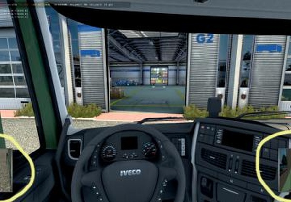 Маленькие зеркала в кабиневерсия 1.2 для Euro Truck Simulator 2 (v1.44.x, 1.45.x)