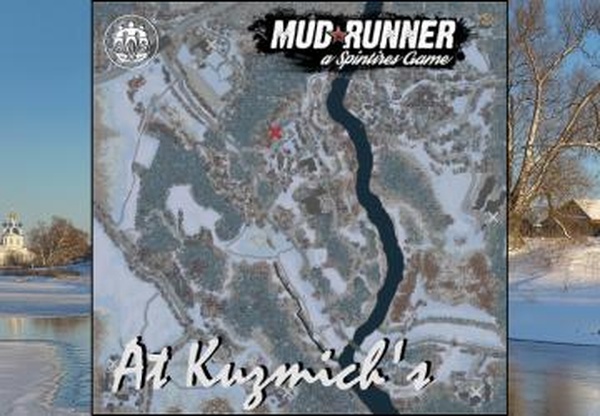 Карта «Зима у Кузьмича»версия 0.95 для Spintires: MudRunner (v10.06.19)
