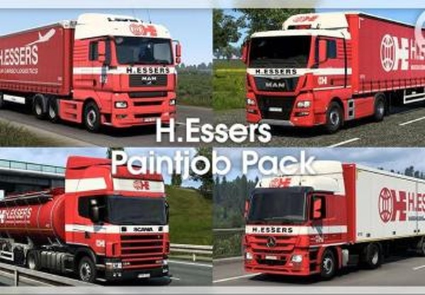 H.Essers Paintjob Packверсия 1.1.1 для Euro Truck Simulator 2 (v1.44.x)