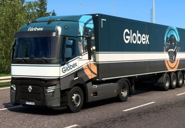 Пак скинов «Globex» для прицепа и грузовиковv1.11.1 для Euro Truck Simulator 2 (v1.44.x)