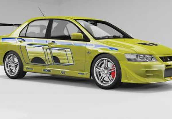 Mitsubishi Lancer Evolution VII 2Fast2Furiousv1.0 для BeamNG.drive (v0.23.5.2)