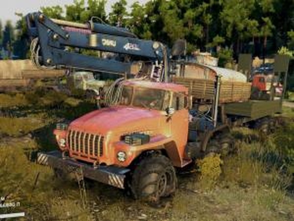 КрАЗ-255, Урал-4420 и КамАЗ-4410 с полноприводным прицепомv21.08.17 для SpinTires (v03.03.16)