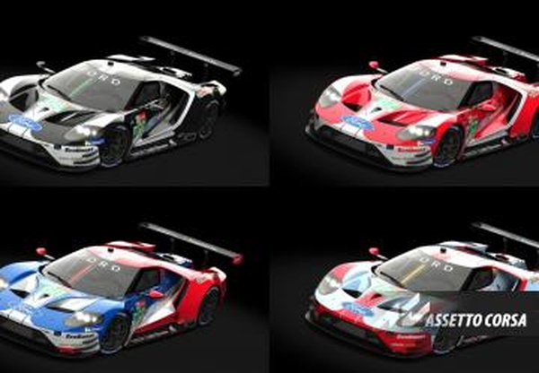 #66,#67,#68,#69, Ford GT, Ford Chip Ganassi Team UK/USA, Le Mans 2019, 8kv1.1 для Assetto Corsa
