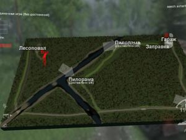 Карта «Где-то в Тульских лесах»версия 1.0 для SpinTires (v03.03.16)
