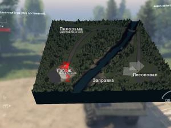 Карта «Река Упа»версия 1.0 для SpinTires (v03.03.16)