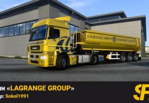 Скин «LAGRANGE GROUP - FREE»версия 1.3 для Euro Truck Simulator 2 (v1.40.x, 1.44.x)