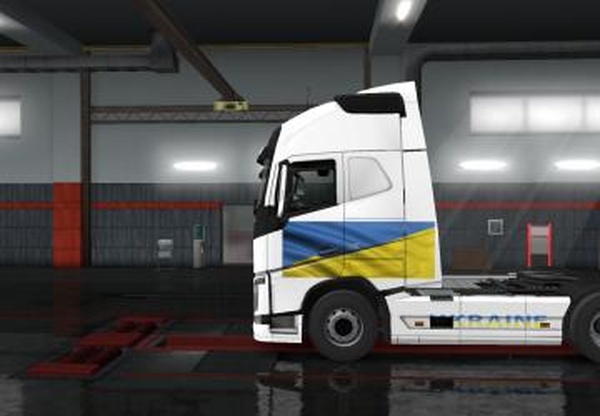 Скин герб Украины для Volvo FH 2012версия 1.1 для Euro Truck Simulator 2 (v1.35.x, - 1.44.х)