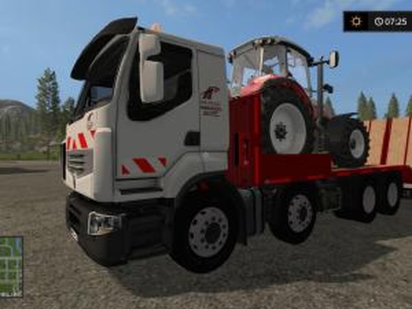 Renault Tieflader Rampenверсия 1.0.0.1 для Farming Simulator 2017 (v1.4.4)
