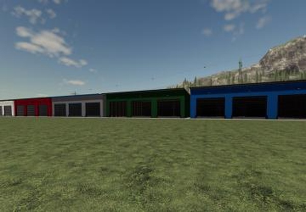 Large Pull Through Garage Packверсия 1.0.0.1 для Farming Simulator 2019 (v1.7.x)