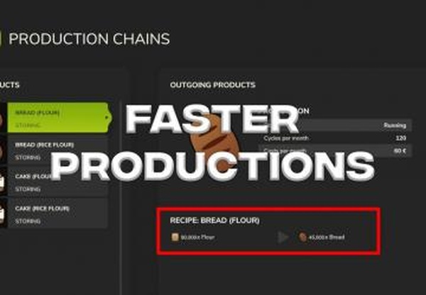 Faster productionsверсия 1.0.0.0 для Farming Simulator 2025