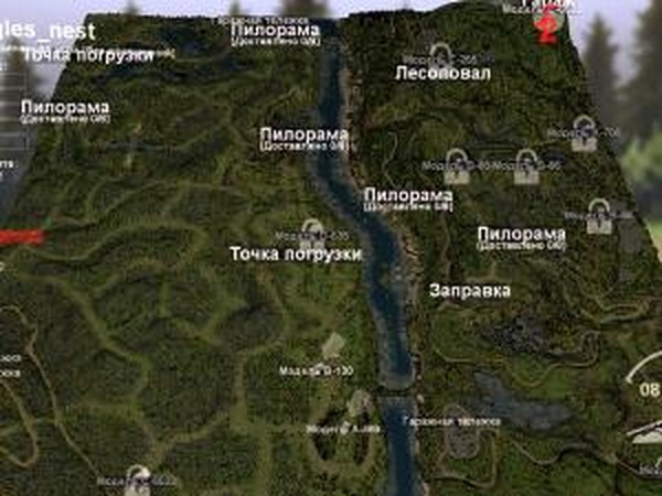 Карта «Eagles Nest»версия 1.0 для SpinTires (v03.03.16)