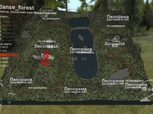 Карта «Дремучий лес»версия 0.3 для SpinTires (v03.03.16)